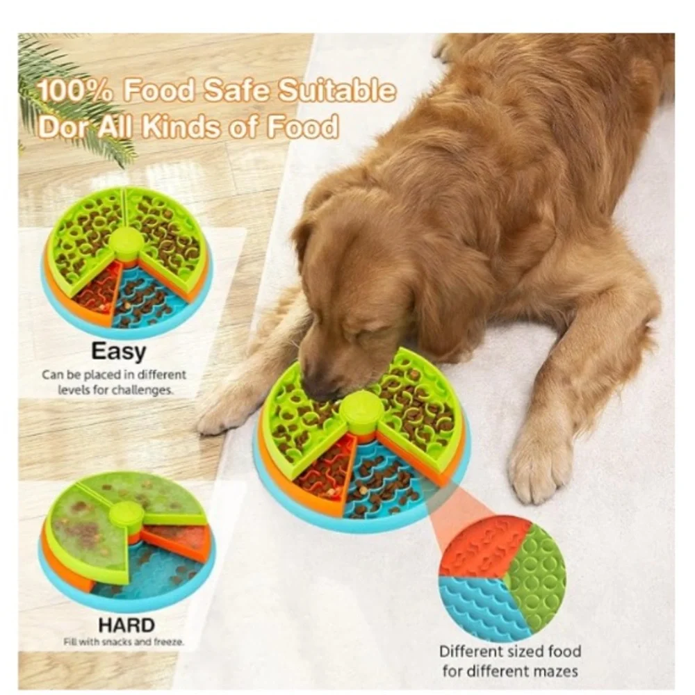 Slow Feeder Dog Bowl/Puzzle 3 Levels